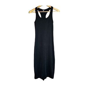 American Apparel black ribbed halter midi dress. Size xs.